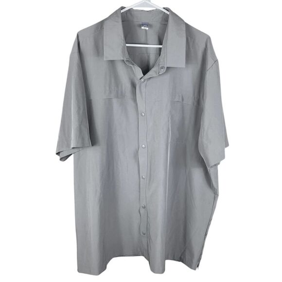 Old Navy Mens Light Gray StretchTech  Performance Button-Down Shirt Size XXL - Picture 1 of 4